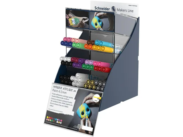 Acrylmarker Schneider Paint-It 310 2mm SIS-display inhoud 61 stuks
