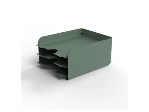 ODBLOC metalen brievenbak 3-delig groen