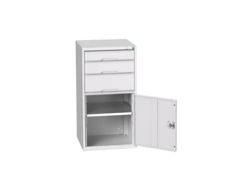 ladekast HxBxD 1000x525x550mm 3laden romp RAL7035 front RAL7035