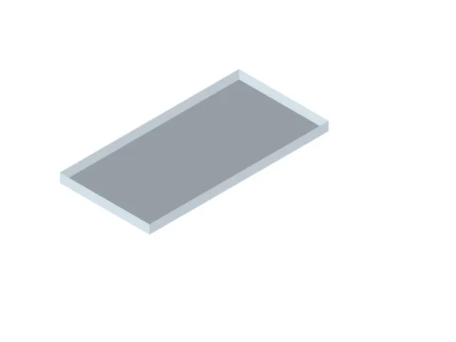 opvanglegborden,v. inhaakstelling,BxD 1000x500mm,vakl. 200kg,m. rand