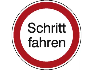 gebodsbord,"Stapvoets rijden",aluminium,Ø 315mm - 1