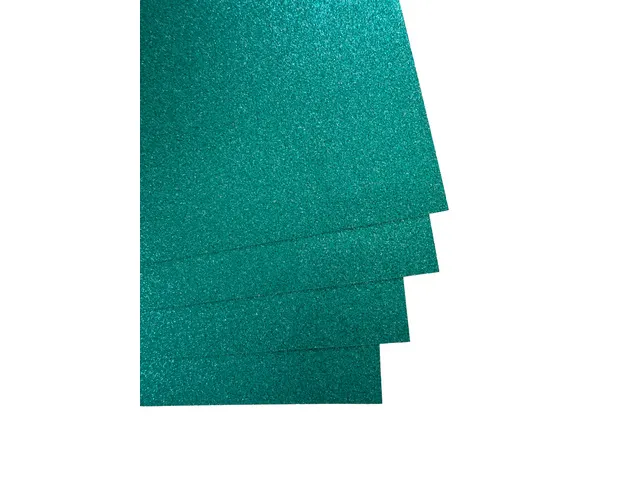 Glitterkarton Kangaro turquois 50x70cm pak à 10 vel