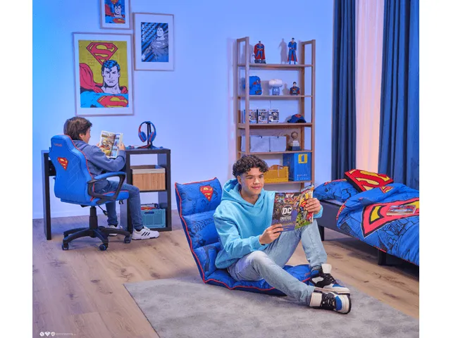 Trust GXT 703SM Revvo Gamingstoel Kids SuperMan Blauw