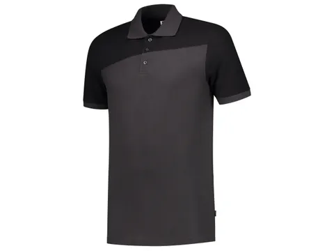 Polo Tricorp Bicolor coutures 202006, gris anthracite/noir, taille XL,