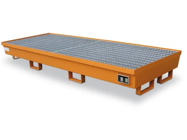 Opvangbak 4x 200l Opvangvol. 233l Oranje 285x 2400x 800mm Rooster