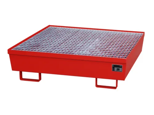 Opvangbak 4x 200l Opvangvol. 245l Rood 335x 1200x 1200mm Rooster