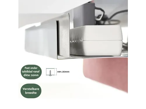Kabelgoot BRASQ verstelbaar 75-150cm CT100 zilver