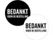 KP Sticker rond 40mm "Bedankt voor de bestelling" zwart/wit 250 stuks