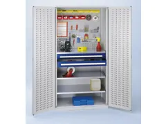 kast met sleufplaat,HxBxD 1950x1000x600mm,3xStalen bodem,RAL5010