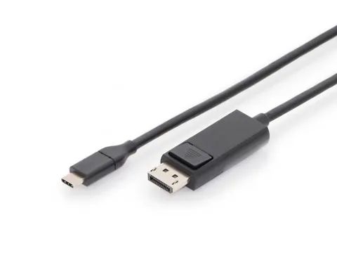 USB Adapterkabel Type-C naar DP St/St 2m 4K/60Hz 32,4GB zwart/goud