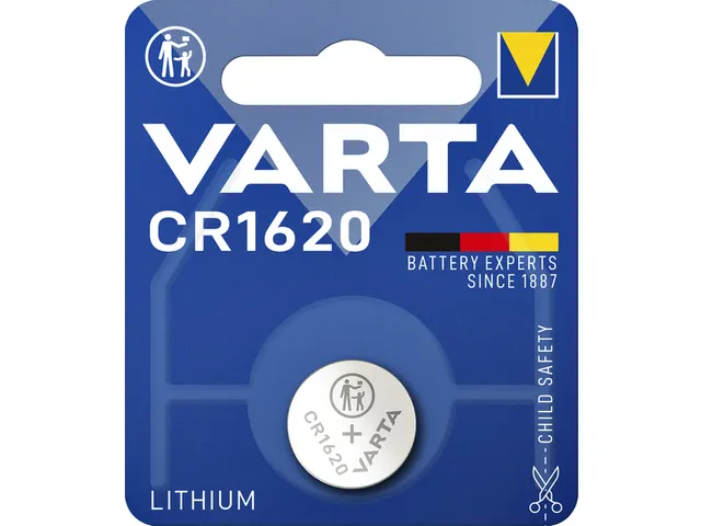 Batterij Varta knoopcel CR1620 lithium 3V blister à 1 stuk