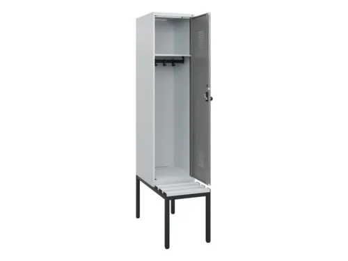 locker met bank,HxBxD 1950x400x815mm,1vak,vak B 400mm,draaigrendel