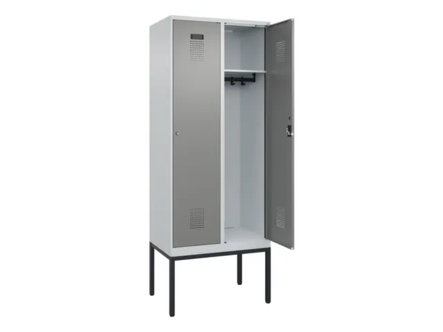 locker,HxBxD 2120x800x500mm,2vak,vak B 400mm,cil.-slot,voetonderstel