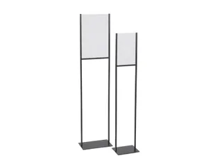 Infostandaard zwart metaal met acryl bord A3 - 14