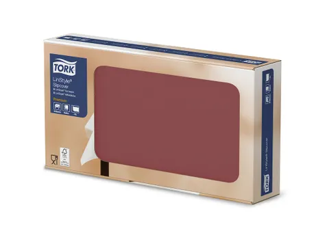 LinStyle Napperon 1-laags 80x40cm 1/8-vouw Bordeaux Doos 100 stuks
