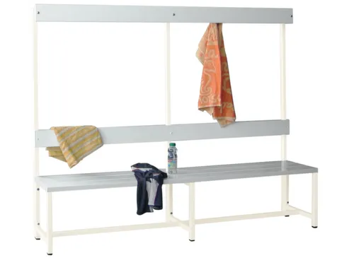 omkleedbank,HxLxD 1600x2000x400mm,onderstel RAL9010