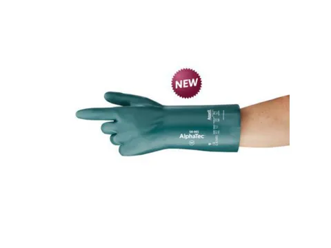 Ansell AlphaTec 58-001 nitril handschoenen, groen, maat 7, 144 paar