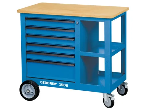 GEDORE 1502 Verrijdbare werkbank met 6laden
