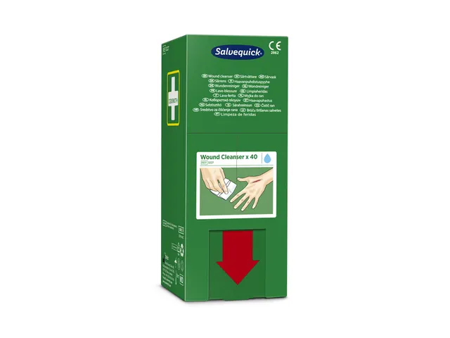 Lingettes Lave-blessure Salvequick stérile 40 pièces