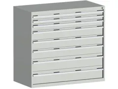 Ladekast 1200x1300x750mm 8laden 75kg RAL7035 lichtgrijs