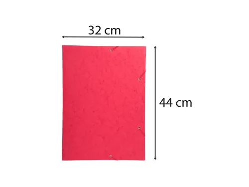 Elastomap met 3 kleppen glanskarton 600gm² - A3-Rood -