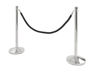 Koord van henneptouw Zwart Verchroomd 1.5 Meter - 2