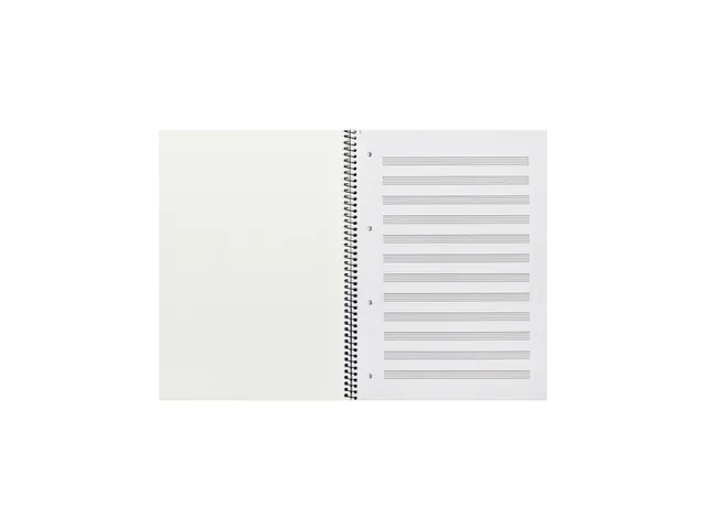 Cahier de musique Oxford A4+ 4 perforations 50 feuilles bleu