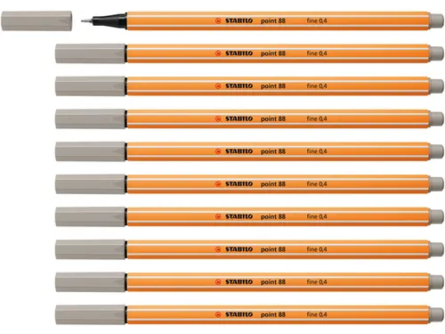 Fineliner STABILO point 88/93 fijn warm grijs