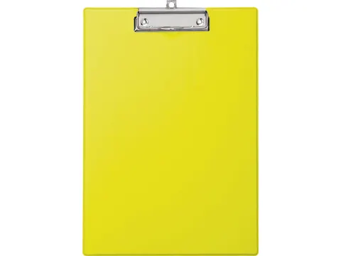 Klemplaat uit PP voor formaat A4, geel