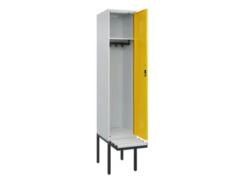 locker met bank,HxBxD 2120x400x815mm,1vak,vak B 400mm,cilinderslot