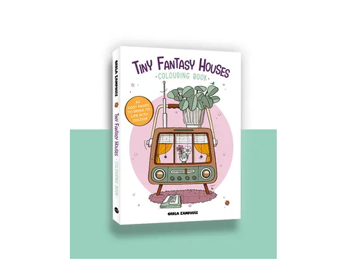 Kleurboek MUS Tiny Fantasy Houses 80 pagina's
