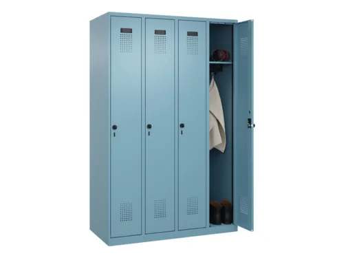 locker,HxBxD 1850x1200x500mm,4vak,vak B 300mm,draaigrendel