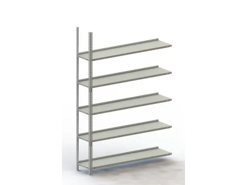 Schroefstelling Aanbouwveld Ral7035 1850x1252x304mm 5legborden 75kg