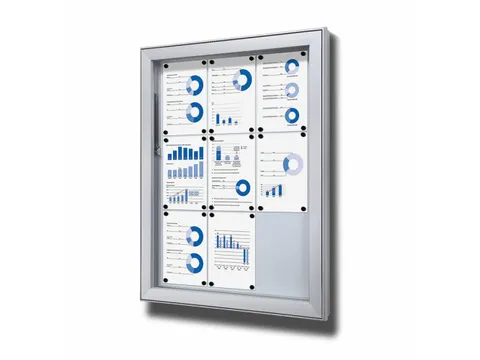 Vergrendelbaar Notitiebord Outdoor Extra Diep 12xA4