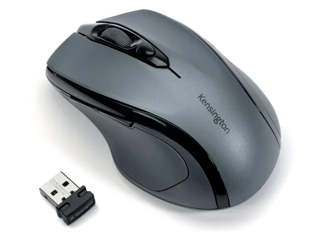 Muis Kensington Pro Fit draadloos grijs rechts