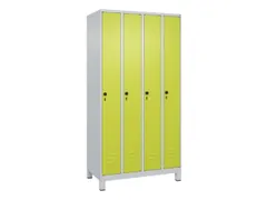 locker,HxBxD 1950x1000x500mm,4vak,vak B 250mm,draaigrendel,voeten