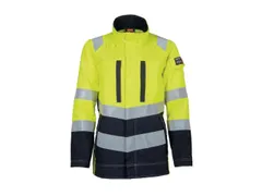 Tranemo 583681 Ladies jas, fluo geel/marineblauw, maat M, per stuk