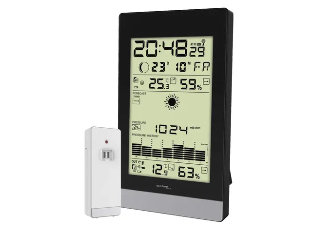 Weerstation Technoline WS 9050 108x184x28mm zwart/zilver met 1 buitens