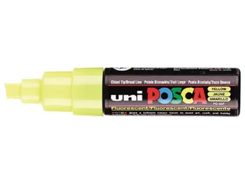 Uni POSCA marqueur peinture PC-8K, 8 mm, jaune fluo