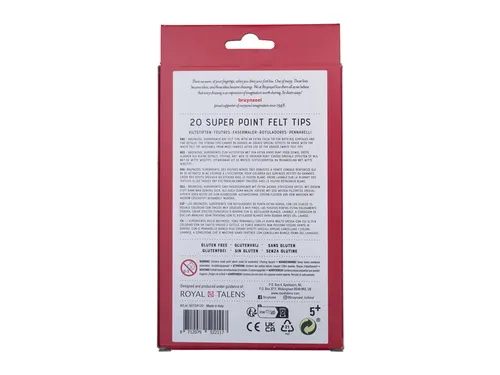 Viltstift Bruynzeel Kids Super Point assorti 20 stuks