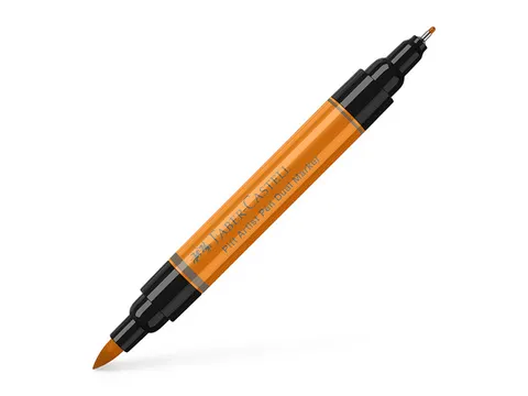 Tekenstift Faber-Castell Pitt Artist Pen duo marker 113 oranje glazuur