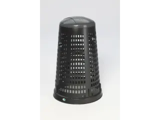 vuilniszakstandaard 120 liter HxØ 880x380-520mm romp PP zwart grijs - 1