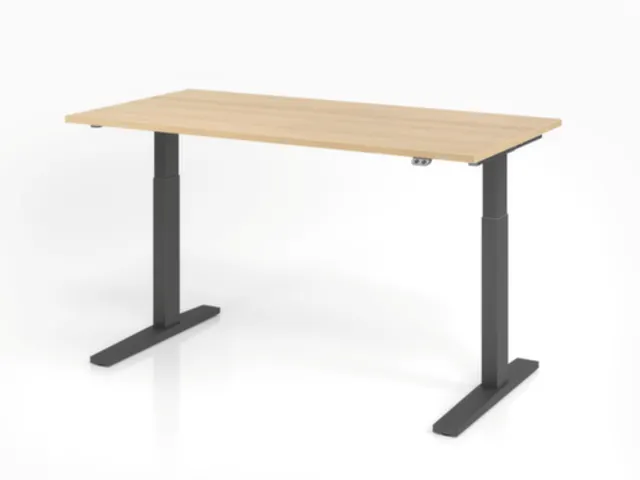 Av. régl. él. hauteur bureau assis/debout,HxlxP 700-1200x1600x800mm