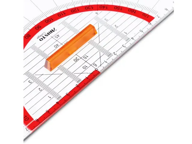 Geodriehoek Aristo GEOCollege 220mm met greep transparant