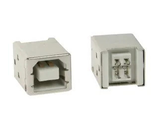 Usb B Vrouwelijk, Enkelvoudige Connector 180°, Voor Pcb - 1