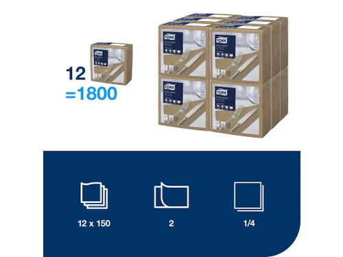 Tork 478751 Dinnerservet Advanced Biscuit 39x39cm