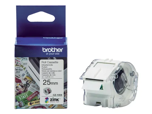 Labeletiket Brother CZ-1004 25mmX5m kleur opdruk