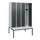 locker met bank,HxBxD 1950x1200x815mm,4vak,vak B 300mm,draaigrendel