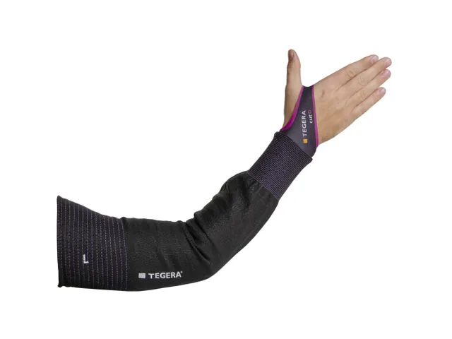 Tegera 72 snijbestendige armbescherming, zwart, maat 8, per 6 paar