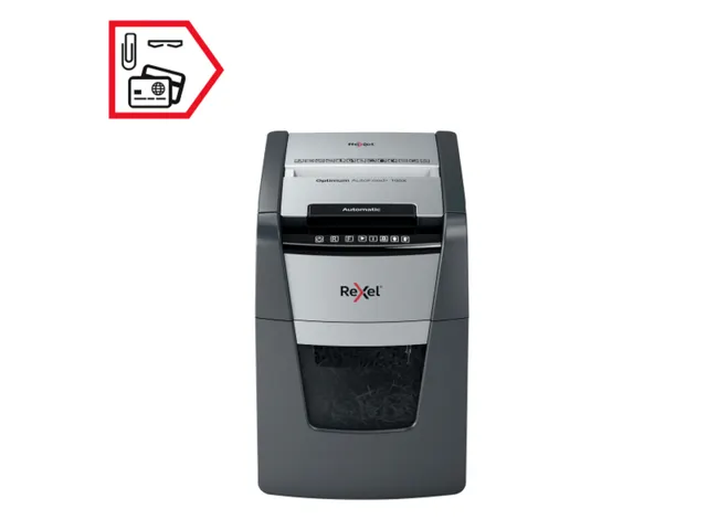 Papiervernietiger Rexel Optimum Auto+ 100X P-4 snippers 4x28mm